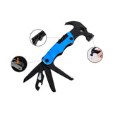 Multi-Tool 12 in1 Multi-Functional Mini Hammer Camping Gear Survival Tool