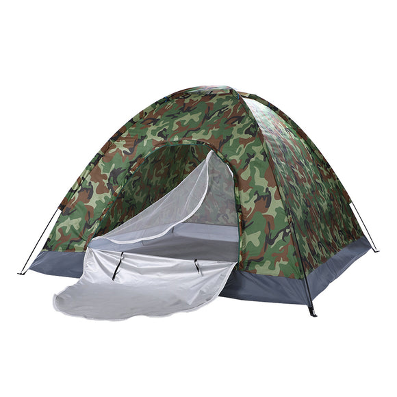Outdoor Camouflage Single Layer Waterproof 3-4 Person Camping Tent