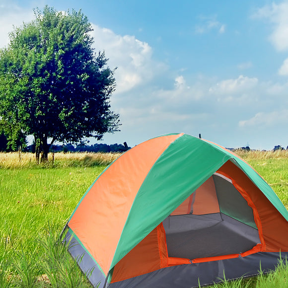 Waterproof 2 People Double Door Camping Hiking Dome Tent and Carry Bag