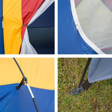 Outdoor 8 Person Camping Tent Easy Set Up Large Hiking Tent With Portable Bag